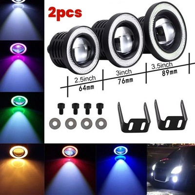 2.5/3/ 3.5'' Fog Eagle Eye Nebelscheinwerfer DRL Tagfahrlicht LED COB Halo Ring