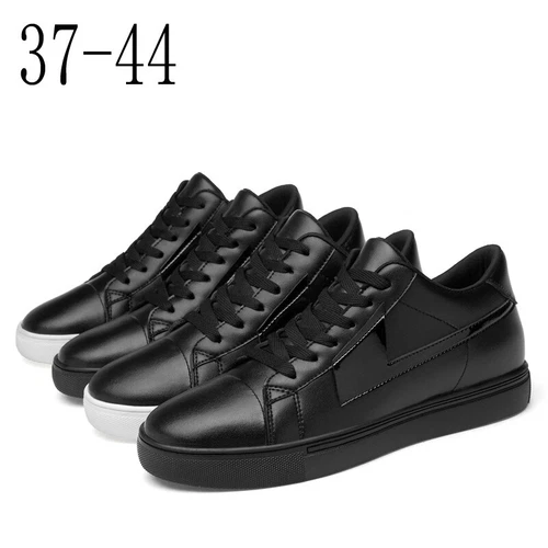 New Men Get Taller Elevator Shoes Sneakers Height Increasing 6/8Cm Classic Black - Picture 2 of 20