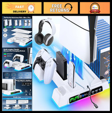 PS5 Cooling Stand Dual Controller Charger Station - Adjustable Fan for PlaySta