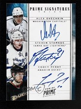 2011 Panini Prime Signatures Trios 9/10 Alex Ovechkin Steven Stamkos Auto 0i5j