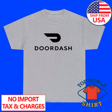 Doordash Food Delivery Driver Men's Grey Size S to 3XL