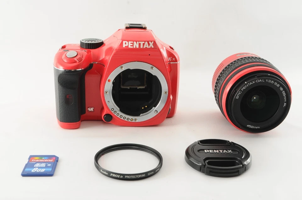Cámara digital SLR PENTAX K-x 12,4 MP roja/lente 18-55 mm/SD de Japón #373 - Imagen 2 de 4