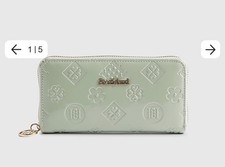 River Island Women's Green Embossed Monogram Patent Purse. Brand New 💚