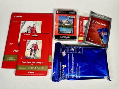 Canon Photo Paper Glossy Lot 4x6 5x7 8.5x11 Inkjet Paper Lexmark