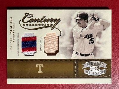 Rafael Palmeiro 2004 Donruss Throwback Threads Century Collection Patch/Bat #/25