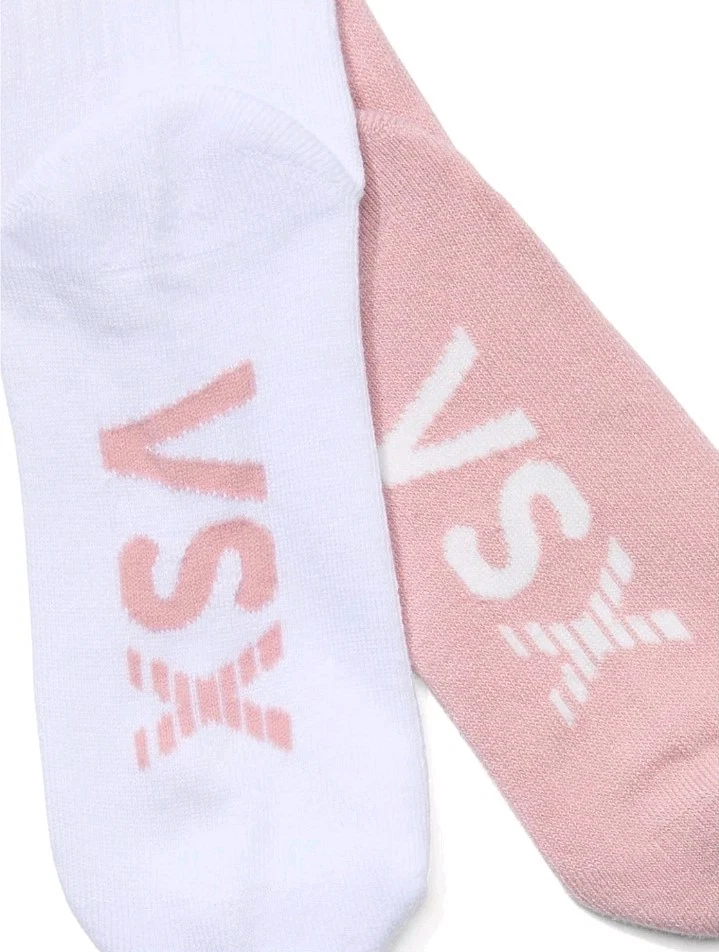 1 VICTORIA'S SECRET 2-PACK QUARTER SOCK PINK/WHITE  - Image 2 of 4