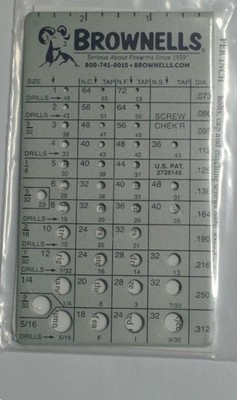 Brownells Screw Chek'r Checker Made of Steel in the USA SN890