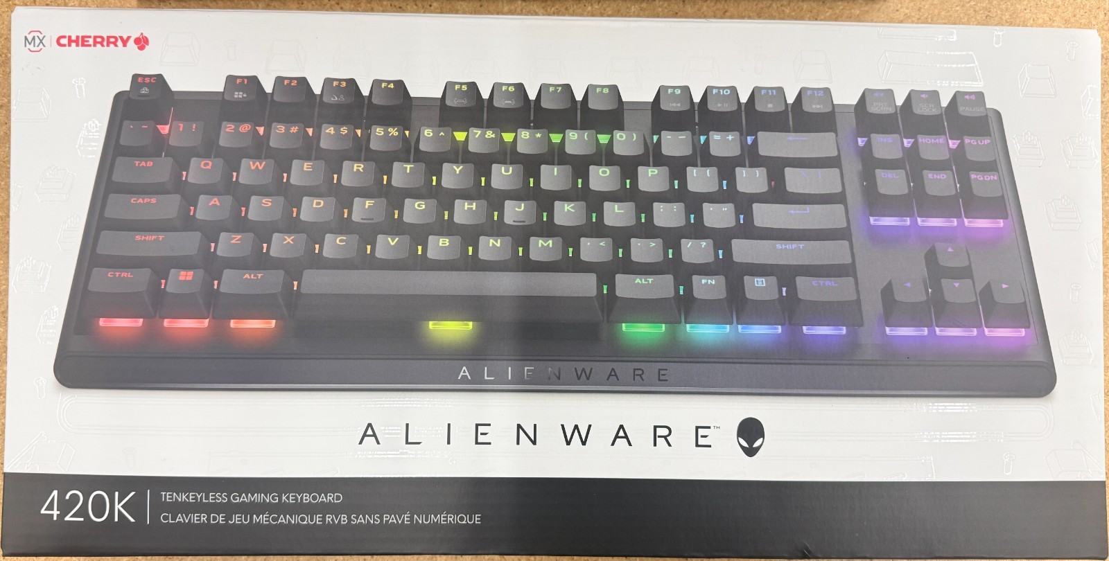 Alienware Tenkeyless Gaming Keyboard  AW420K  New Factory Se