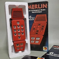 MERLIN MIRO 6 GAMES / ELECTRONIC PLAYMATE VINTAGE ORIGINAL BOX 