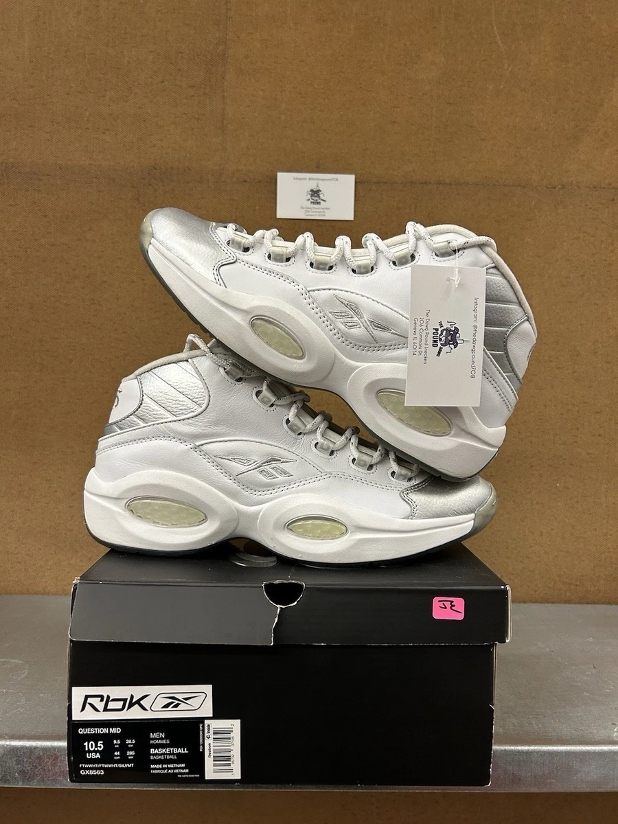 Reebok Question Mid \'25th Anniversary\' Sneakers Men’s size 11.5 Reebok Question Mid 25th Anniversary Silver Toe Men main image 4