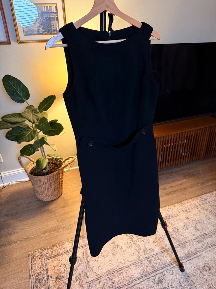 Vestido AGNONA Bergdorf Goodman Italia 100% Lana Negro Talla 42 Foto 3 de 4