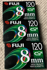 Lot 3 FUJI 8mm High Quality Videocassette P6 - 120 NEW For Camcorder Blank Tapes