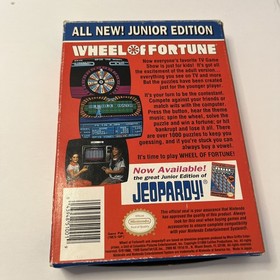 Wheel of Fortune Junior Edition (Nintendo NES, 1989) CIB, Not tested
