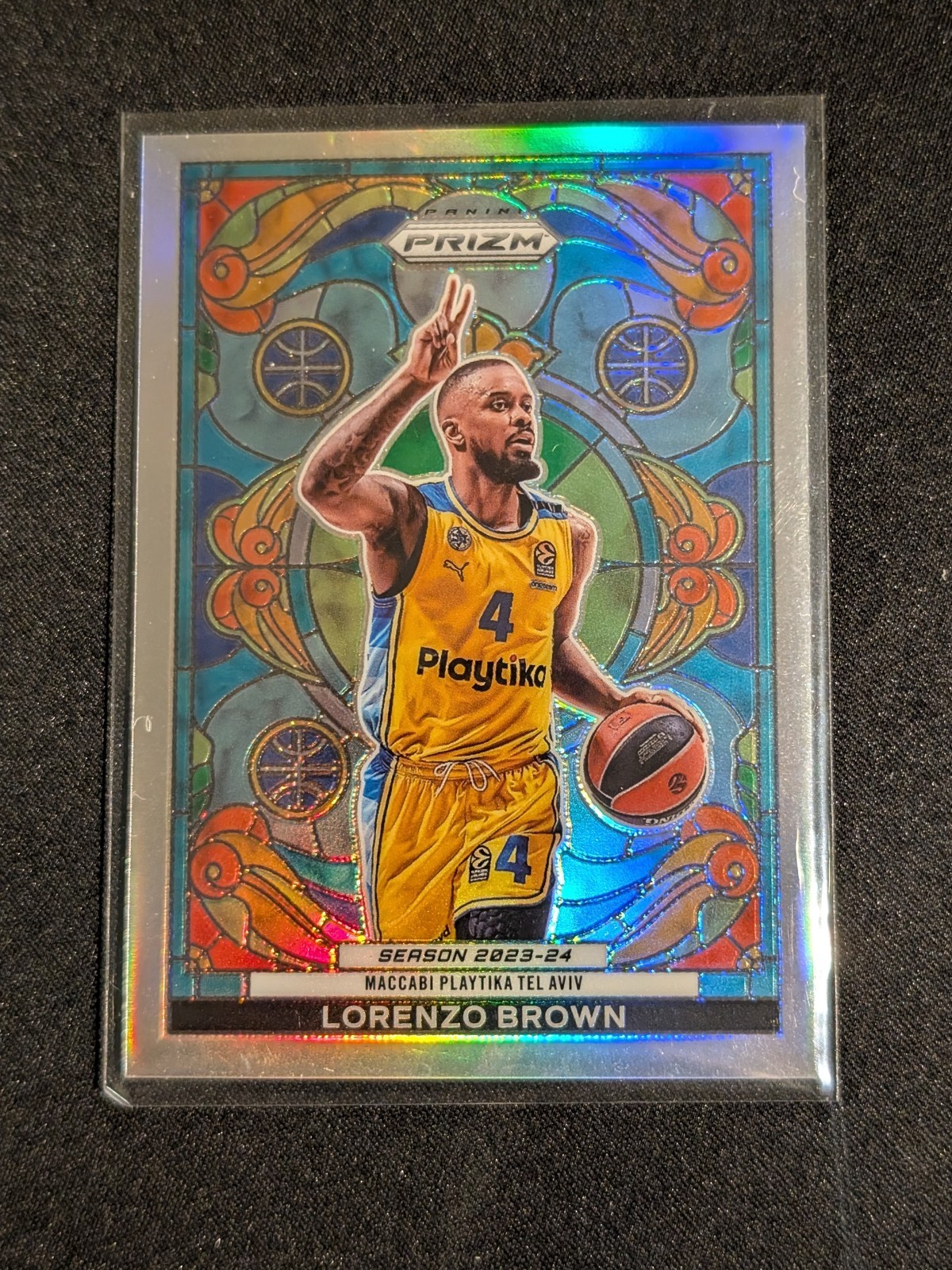 Lorenzo Brown 2023-24 Panini Prizm EuroLeague Stained Glass Casr Hit SSP