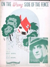 On The Wrong Side Of The Street Fence Music Al Shayne Allie Wrubel Benee Russell