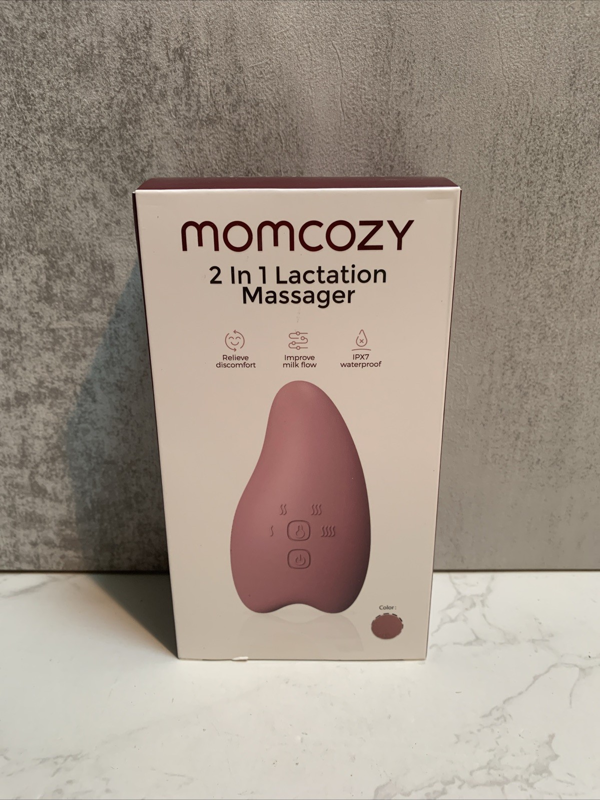 Momcozy Warming Lactation Massager 2-in-1, Soft Breast Massager for Breastfeed