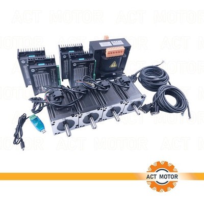 4Axis Nema34 Closed Loop Schrittmotor Servo 7.5Nm 6A 34SSM9460&CS86H&Transformer