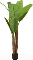 Kunstpflanze Bananen Baum Dh 95X16 Cm GrüN Pflanze Kunstblume