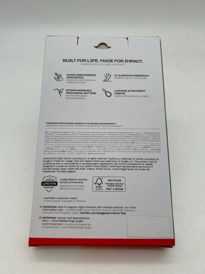 NEW Tech21 EVO CLEAR Case for Google Pixel 10 / 10 Pro - CLEAR - Image 2 of 3