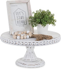 Hanobe White Cake Pedestal Stand 12 Inch Display Riser Plate Home Decor