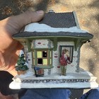 SNS Illuminated Train Station Christmas Village House Ceramic Snow Decor — photo 4