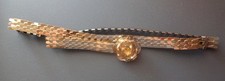 Vtg Mid C Gold Tone Metal Mesh Snake Skin Rose Buckle Women's Stretch Belt 1 Sz