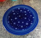 FIESTA WARE HLC Cobalt Blue SNOWFLAKE Large Dinner Plate 11-3/4" D