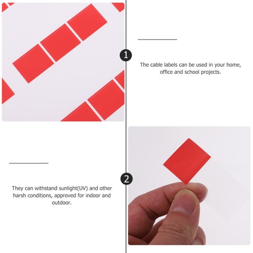5pcs Self-Adhesive Cable Labels Tear Resistant Flexible Cable Labels Stickers - Afbeelding 9 van 12