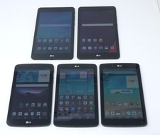 Lot of 5 Working LG G Pad F2 8.0 / G Pad X2 8.0 Plus / G Pad F 7.0 / E7 Tablets