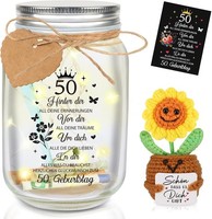 Led Flaschenlicht 50 Geburtstag Mit Geburtstagskarte Geldgeschenke Deko Geschenk