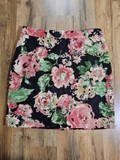 Talbots Floral Pencil Skirt Women's Size 6P Blossoms Office Career Garden Party