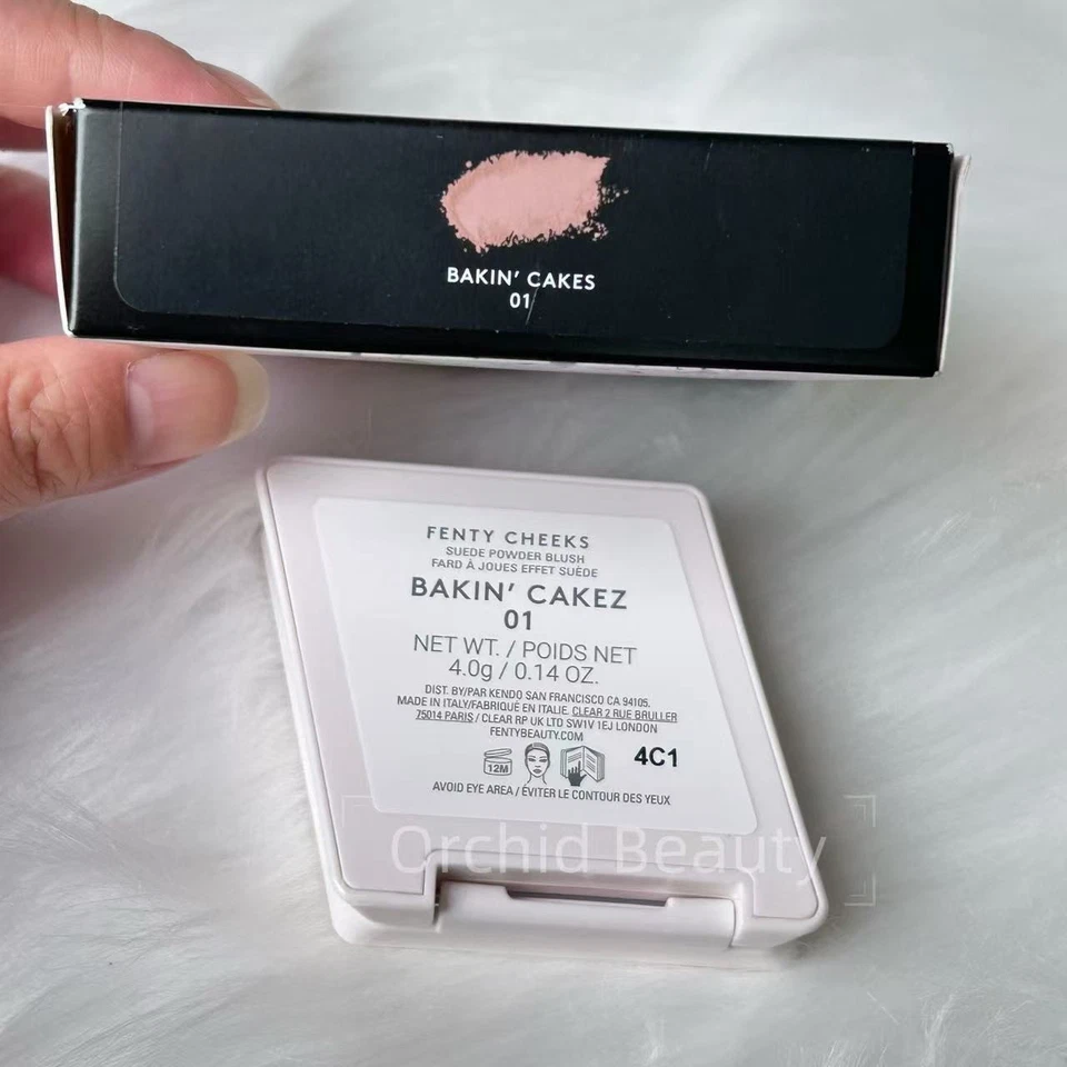 Fenty Cheeks Suede Waterproof Powder Blush~Bakin' Cakes~Full Size 4 g~New Boxed - Image 4 of 4