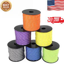 328ft multifunctional 550 Reflective Paracord Type III 7 Strand Cord Rope 4mm