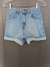 Vintage Levi 37954 Cuffed Shorts Light Wash Orange Tab Regular Fit Size 5