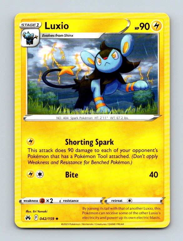 Luxio (42) 042/159 Uncommon SWSH: Crown Zenith Pokemon Near Mint