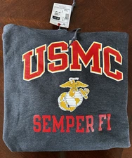 United States Marine Corp USMC Semper Fi Large Champion Hoodie Sweatshirt NWT