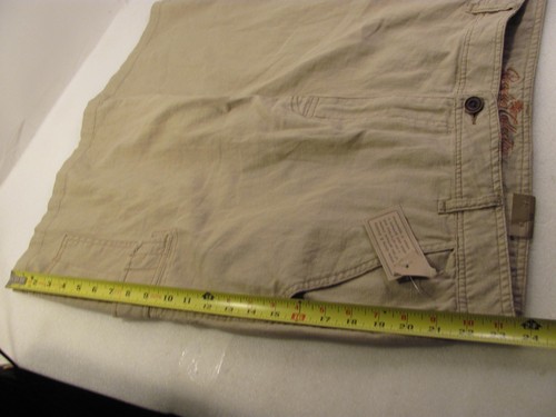 Paridise Collection Shorts Mens Size 40 Waist Khaki Beige Linen Blend Cargo Hike - Picture 9 of 14