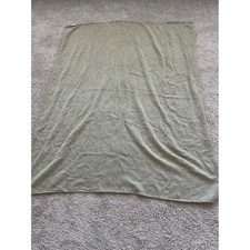 Calvin Klein Throw Blanket 68x55 Green Merino Wool Mohair Made in USA Cozy Fall