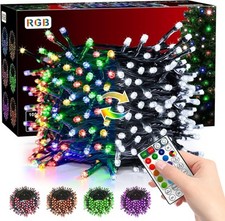 RGB Christmas Lights 200 Led 66Ft, Decorative Led Color Changing Lights with ...