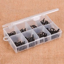 80 Pcs Sea Fishing Rod Guide Mixed Size Stainless Steel Ceramic Inside Eye Rings