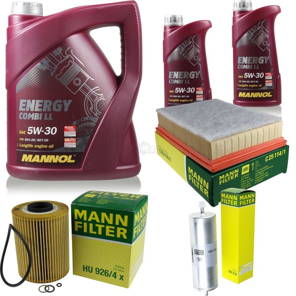 MANN-FILTER Inspektionspaket 7L Mannol Energy Combi Ll 5W-30 FüR Bmw 3Er Coupe-image