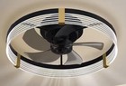 Mcestna Low Profile Ceiling Fan with Light - Flush Mount Ceiling Fan with Remote