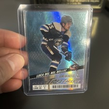 2024-25 UD Credentials Debut Ticket Access Luca Del Bel Belluz Blue Jackets /999