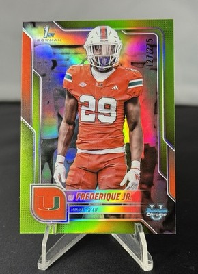 OJ FREDERIQUE JR 1st Lime Green Refractor /275 2025 Bowman Chrome University #92