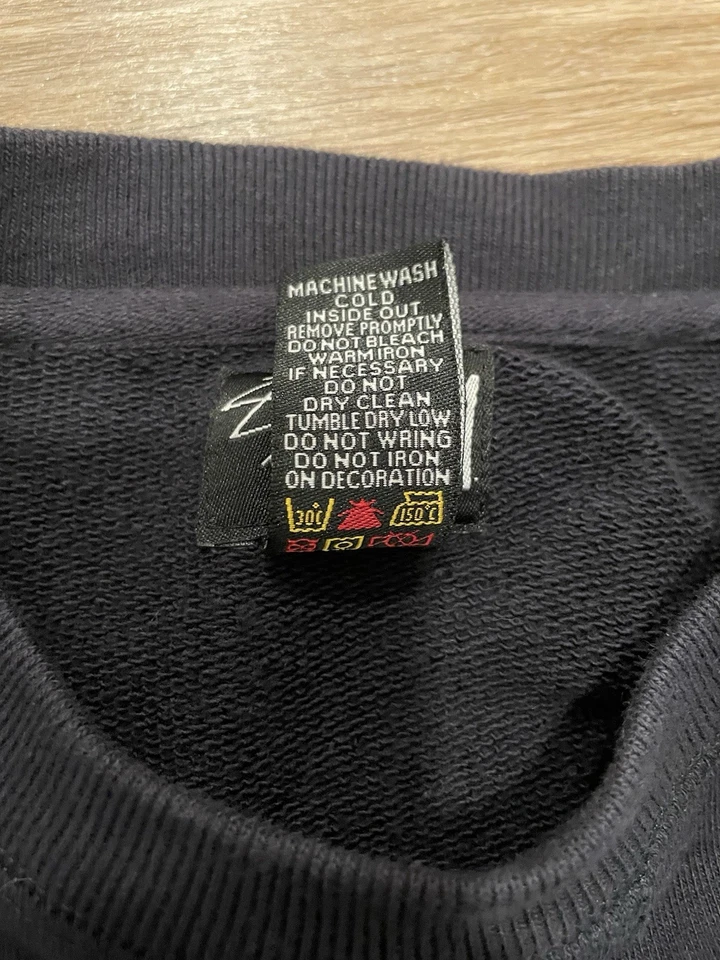 VTG RARE Stussy Authentic Navy Blue Heavyweight Crewneck Sweatshirt Large Y2K - Image 4 of 4