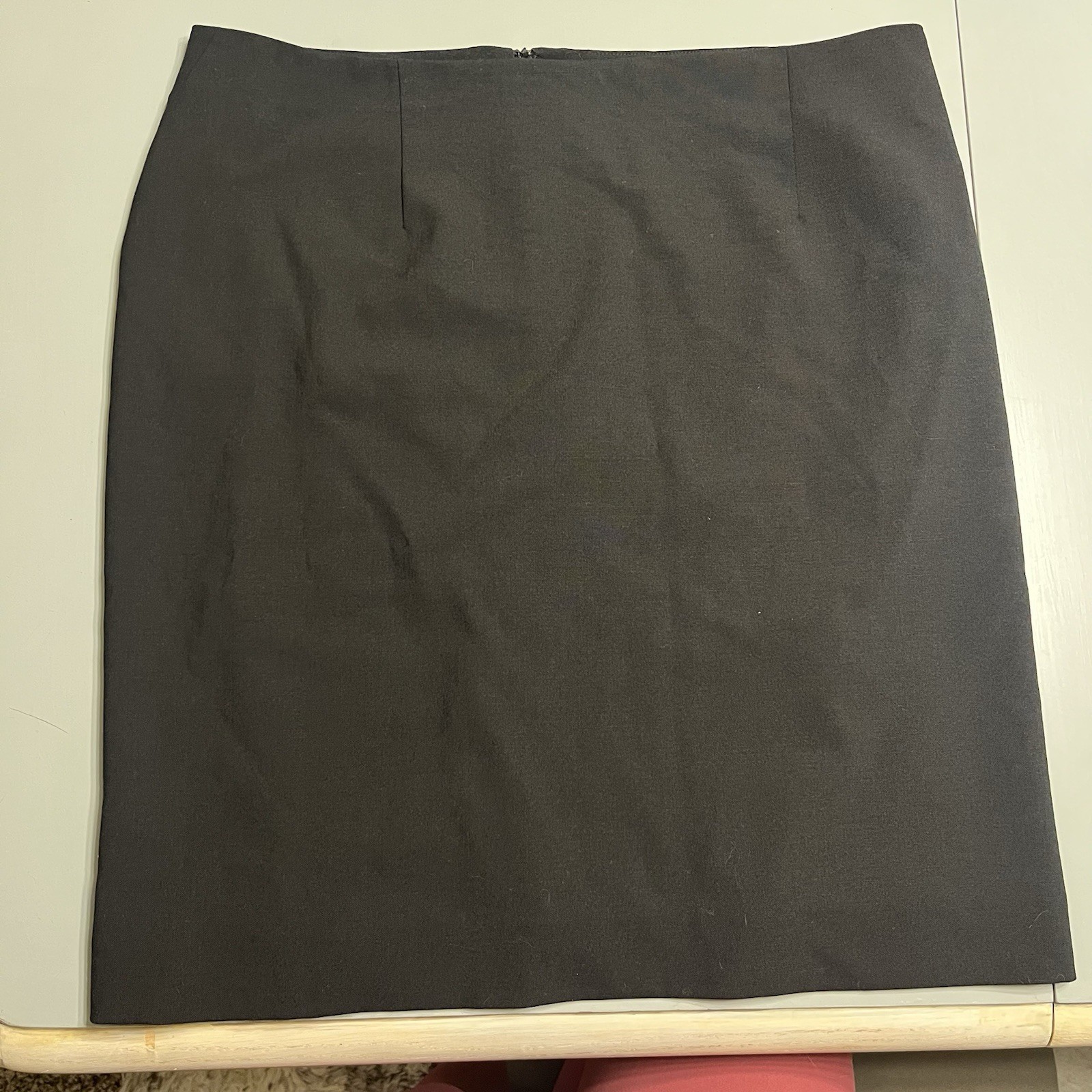 Theory Skirt Size 12 Black Virgin Wool and Polyester