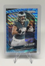 2025 Panini Prizm #239 Zack Baun Blue Wave Prizm 16/230 Eagles