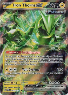 Iron Thorns ex Double Rare SV06: Twilight Masquerade 077/167 NM Holofoil