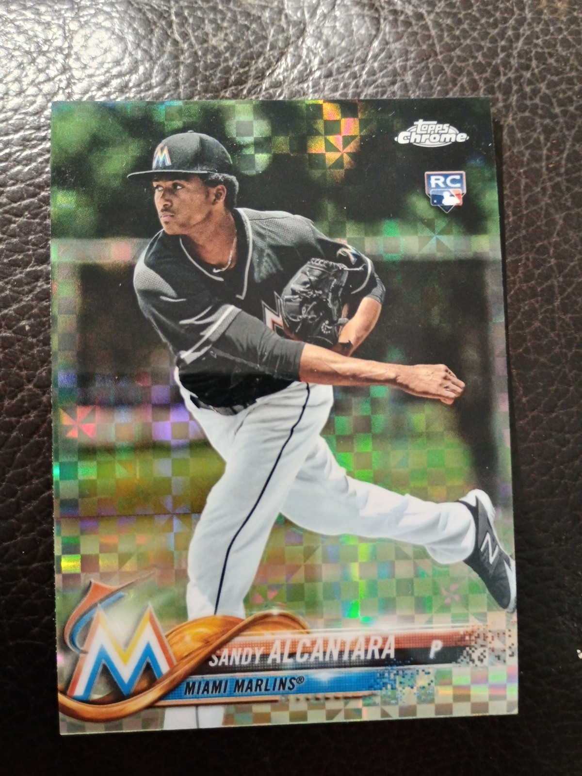 2018 Topps Chrome - Sandy Alcantara #128 X-Fractor (RC)