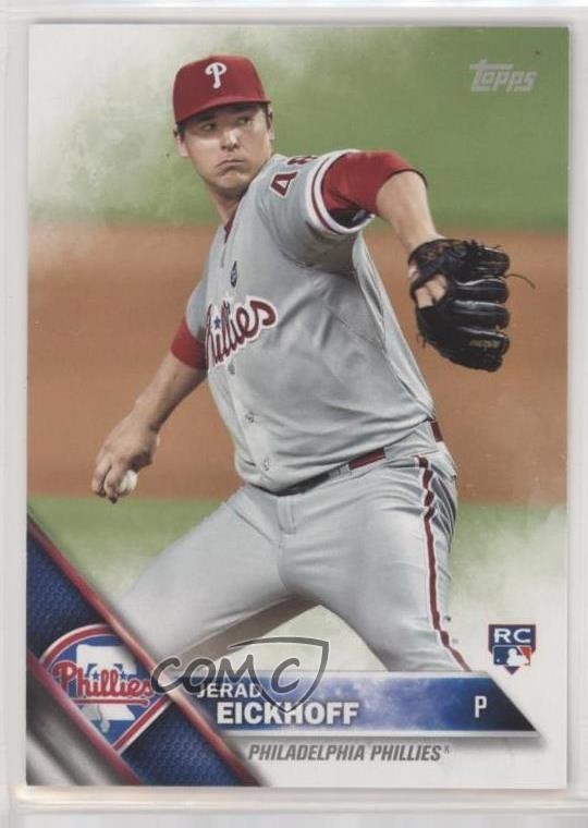 2016 Topps Philadelphia Phillies Jerad Eickhoff #PP-12 Rookie RC 0f6